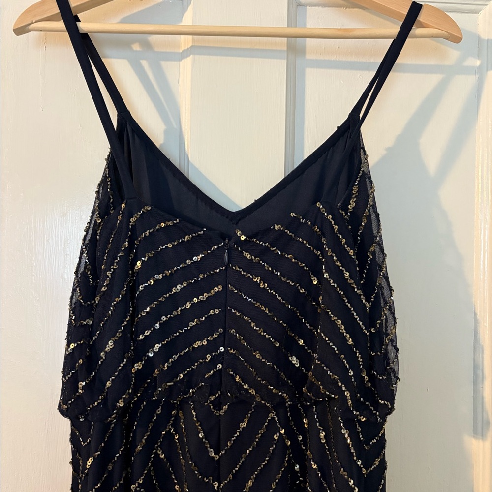 Adrianna Papell Navy and Gold Women's Dress - Picture 4 of 6